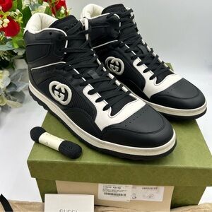 SOLD!!!!! Men’s Gucci MAC-80 hightop, distressed, leather sneakers size 13